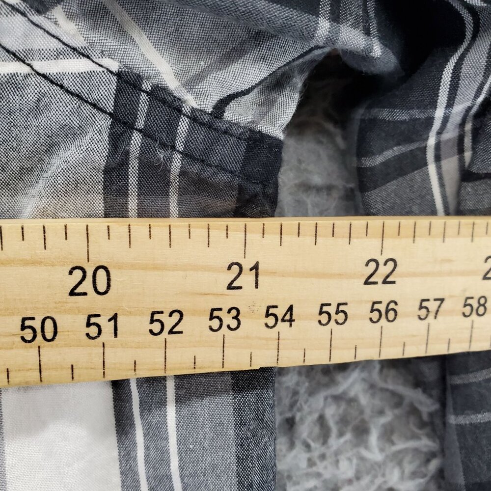 Carhartt Shirt Mens Medium Black/White Plaid Relaxed Fit Button-Down Cotton - Picture 6 of 9